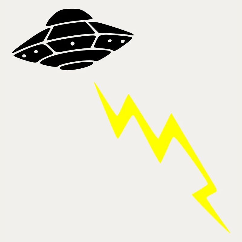 UFO Invasion Lightning Attack Alien Vector