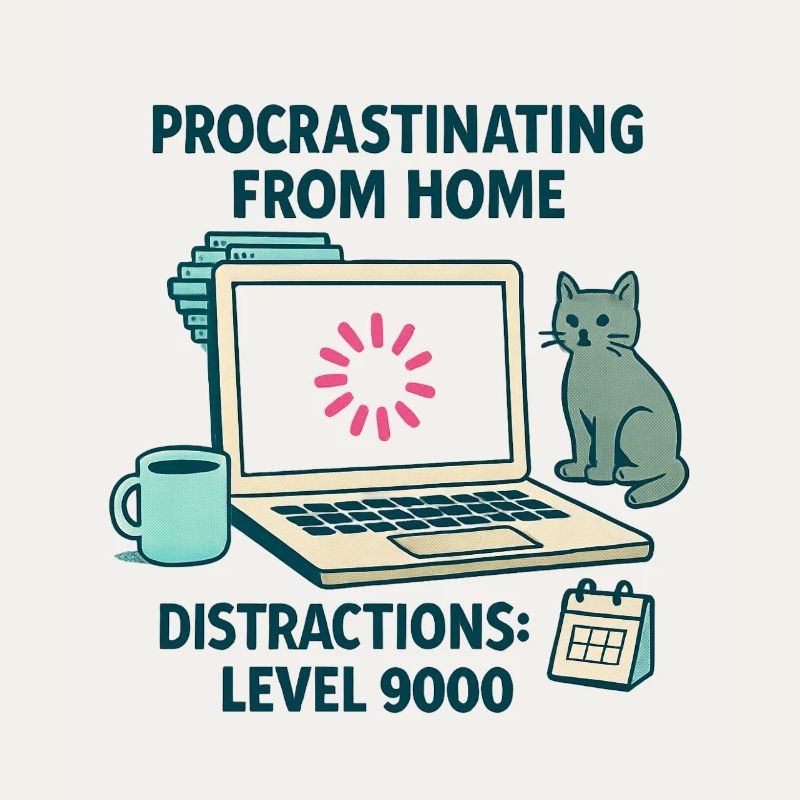 Humor, Prokrastination, Telearbeit, Chat und Kaffee
