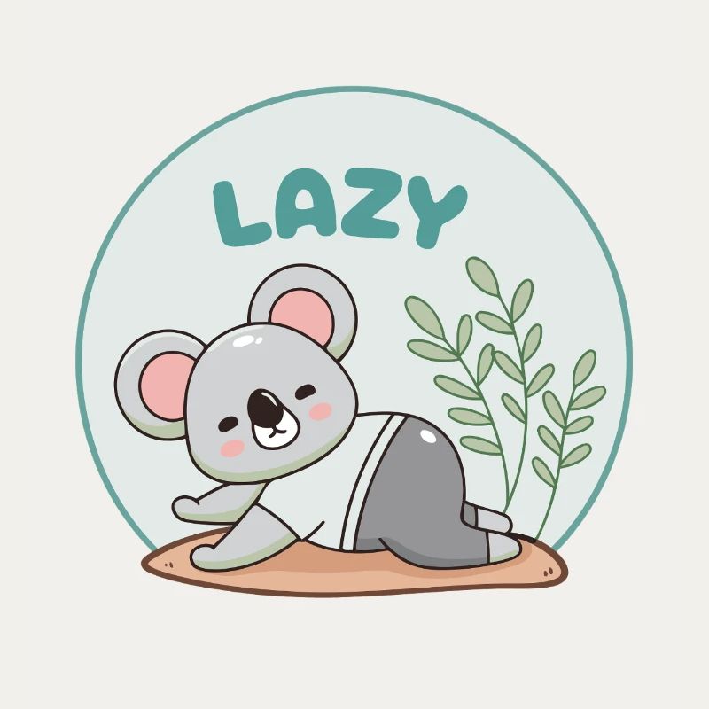 Koala Sloth Humorous Pastel