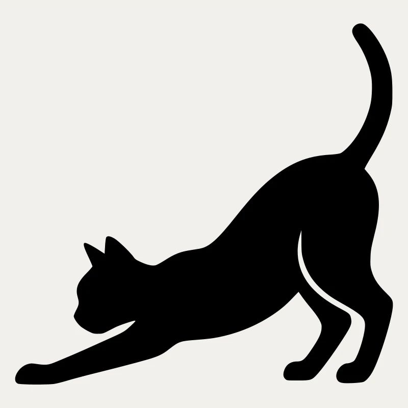 Katze Silhouette Stretch Verspielt Vektor