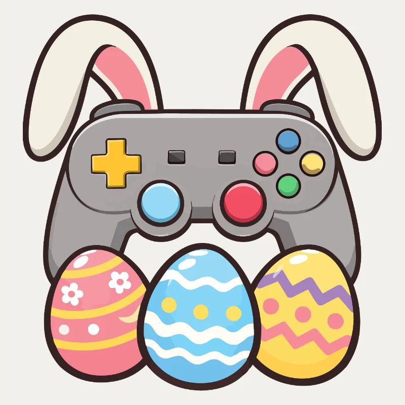 Bunny Gaming Controller Easter Gamer Spaß