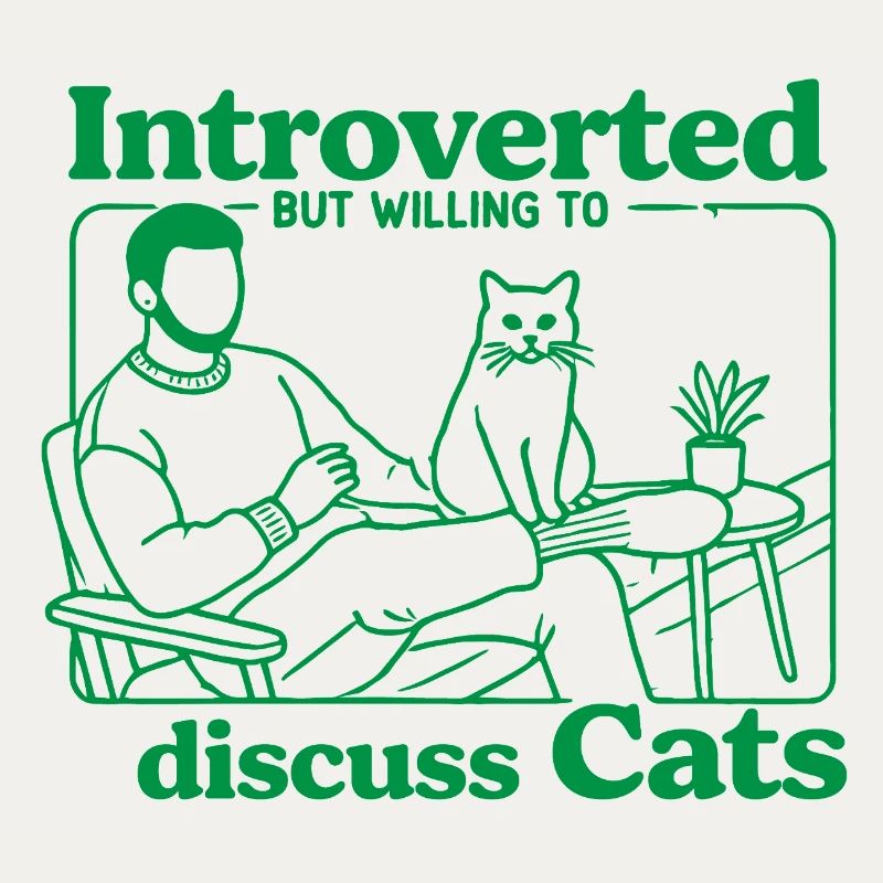 Introvertiert, aber bereit, mit Katzen zu plaudern