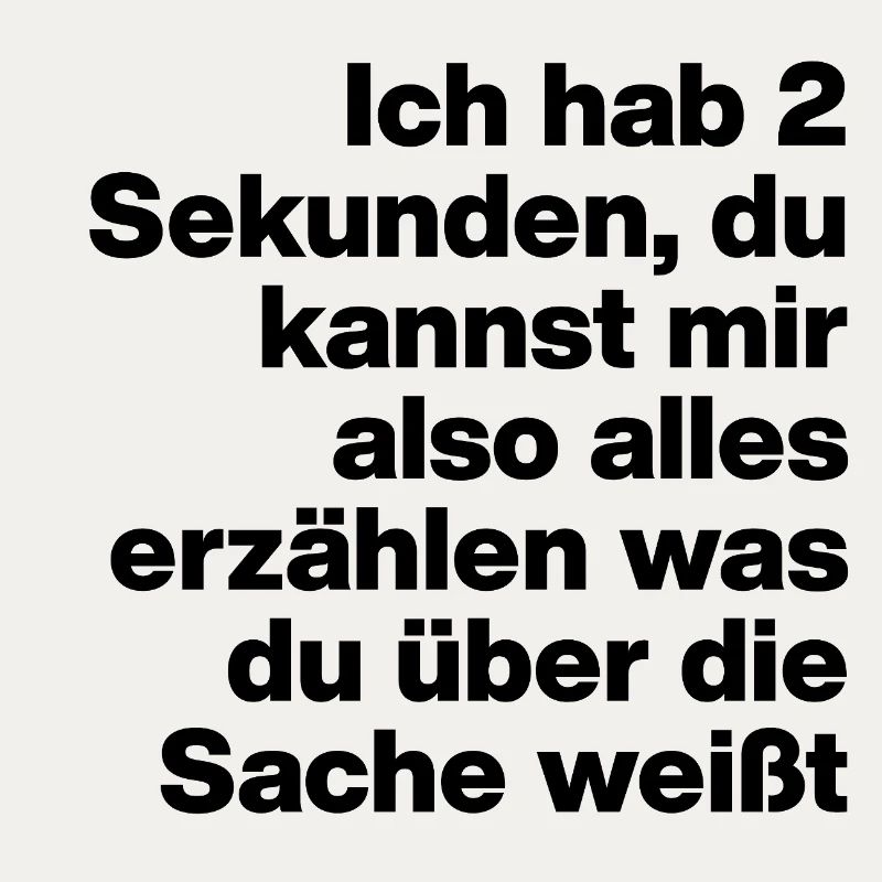 2 SEKUNDEN, BIST DU DUMM? SARKASMUS, FRECH