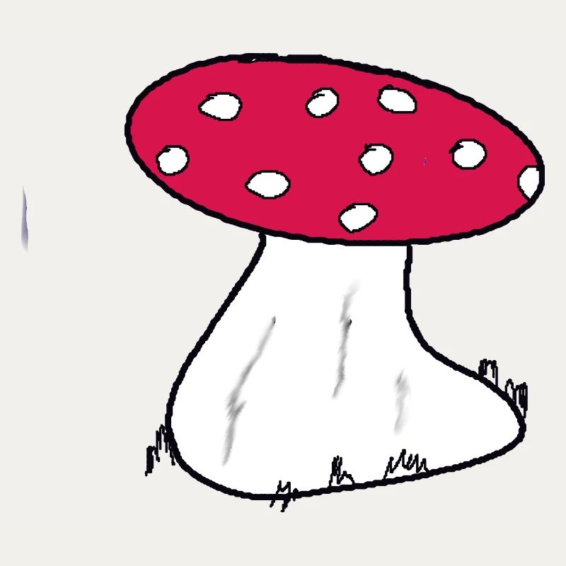 Motif de dessin animé Red Toadstool