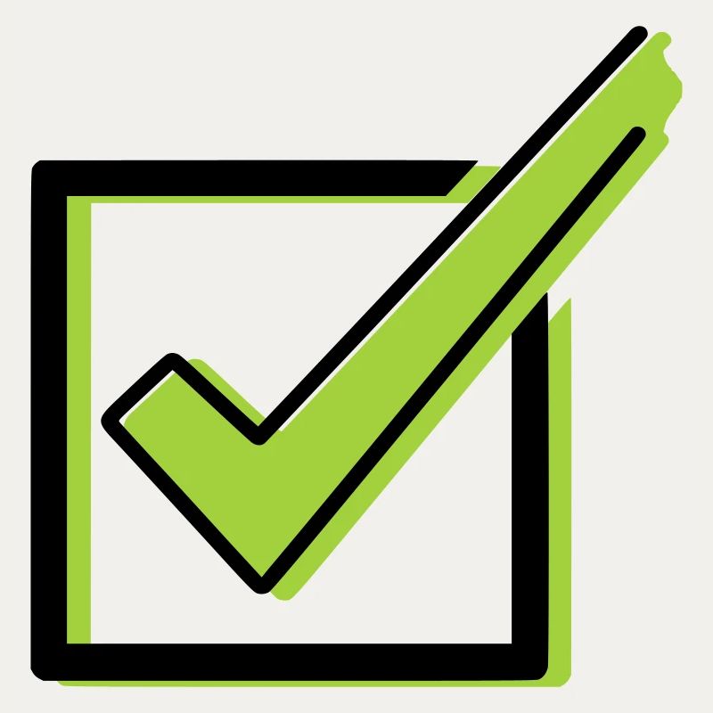 Häkchen Checkliste Box Comic