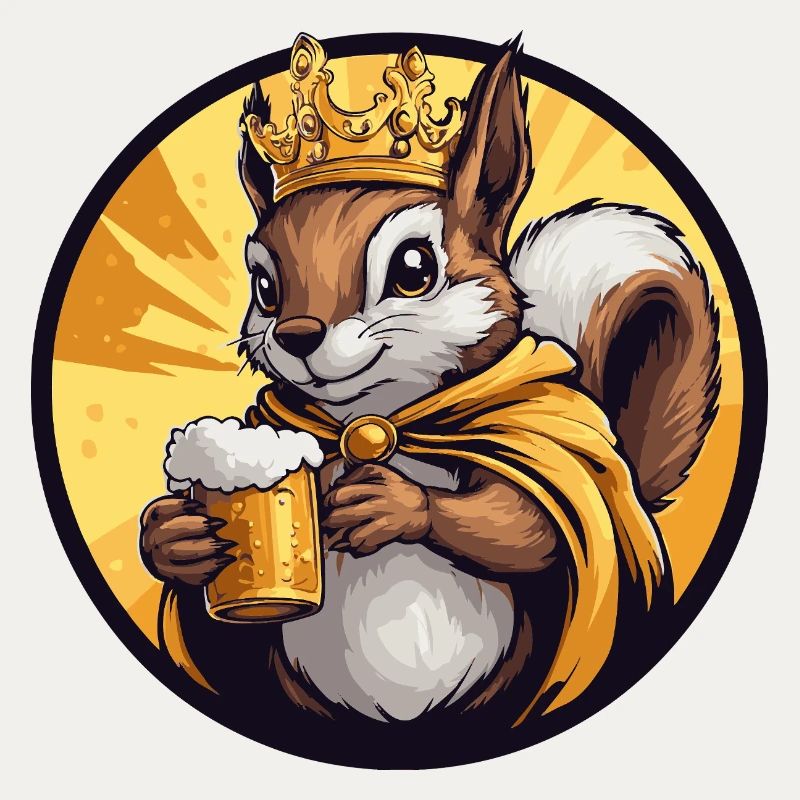 Eichhörnchen Bier Lustig