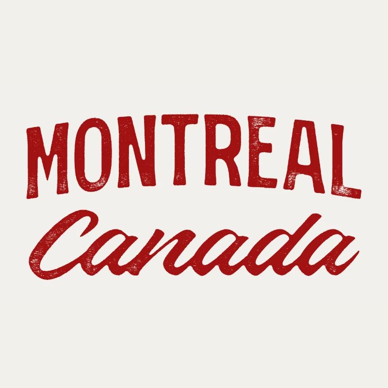 Montreal Canada Vintage Script