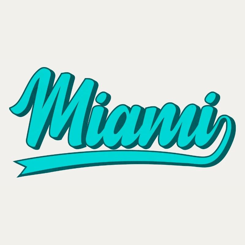 Miami Neon Script Turquoise