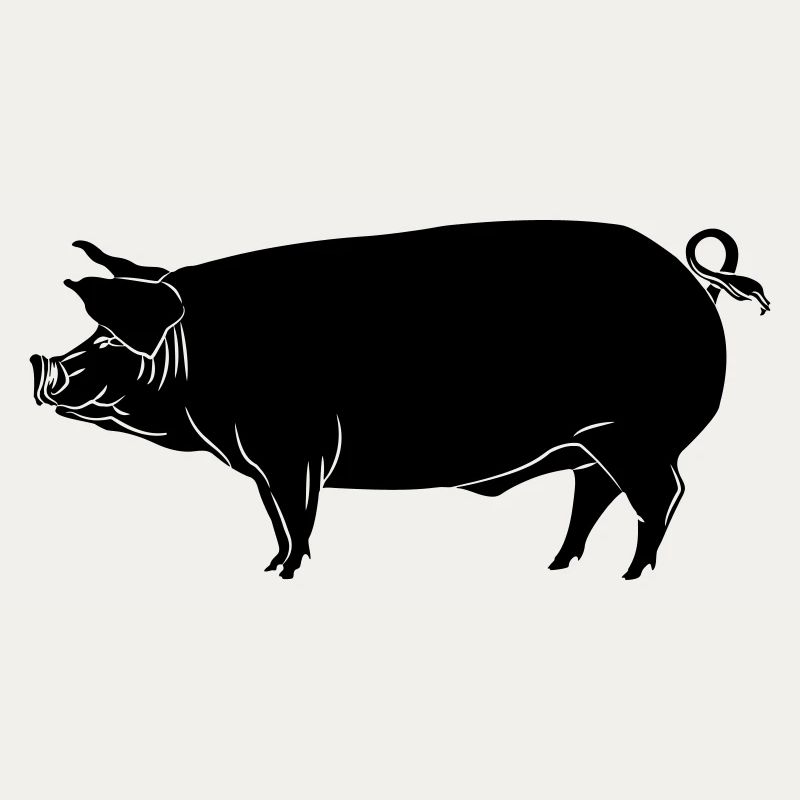 Schweinsschatten-Bild-Logo