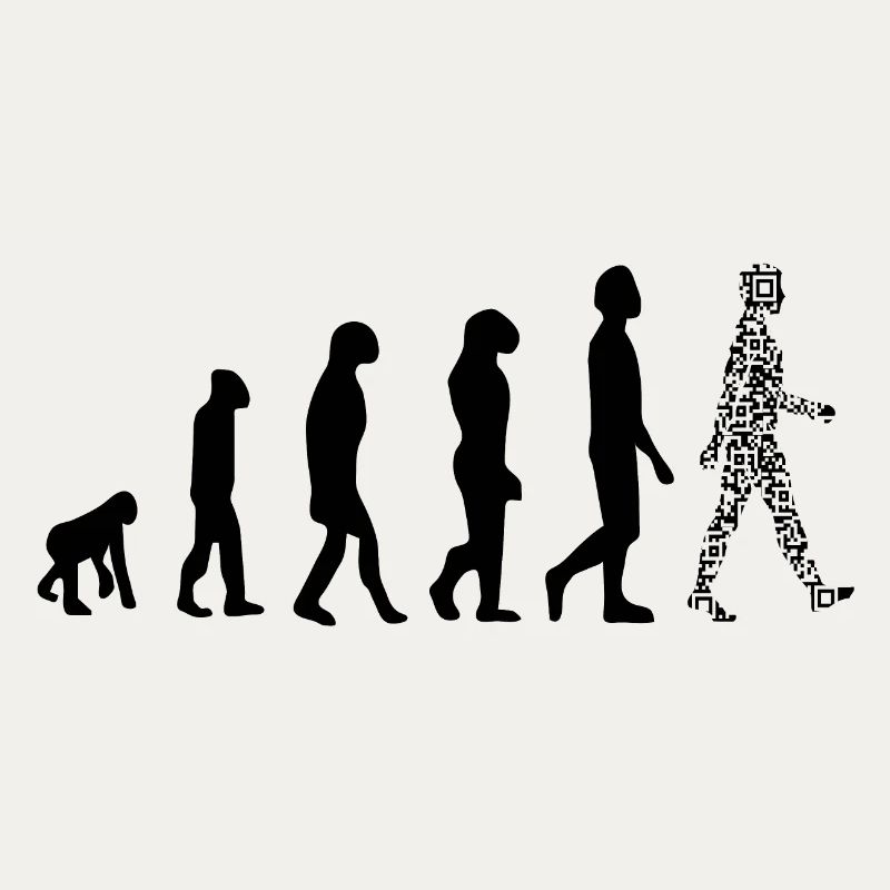 Evolution QR code - Humor health pass