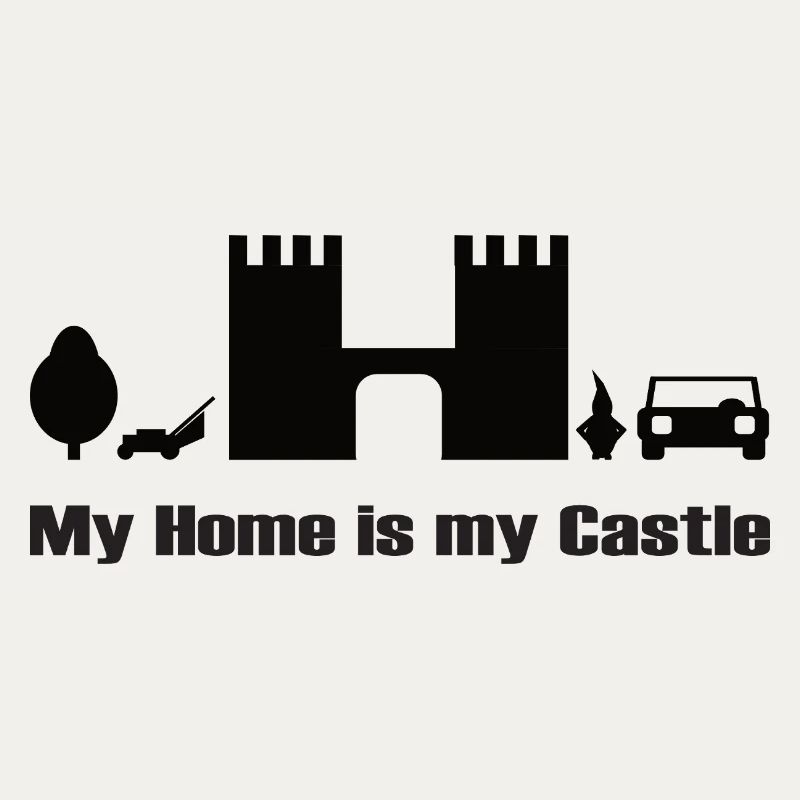 ma maison est mon château. Conception, noir