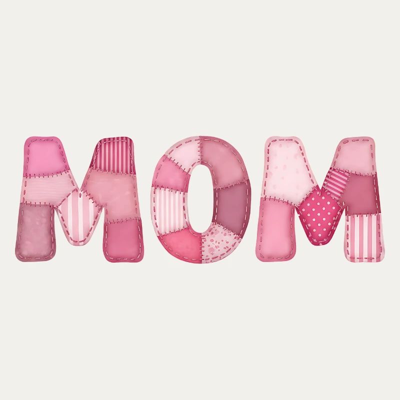 Mom Rosa Patchwork Mutter Motiv