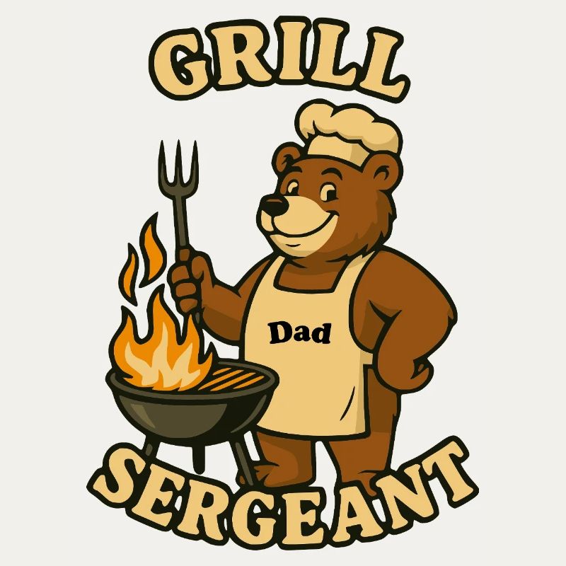 Grill Sergeant Funny BBQ Dad Design