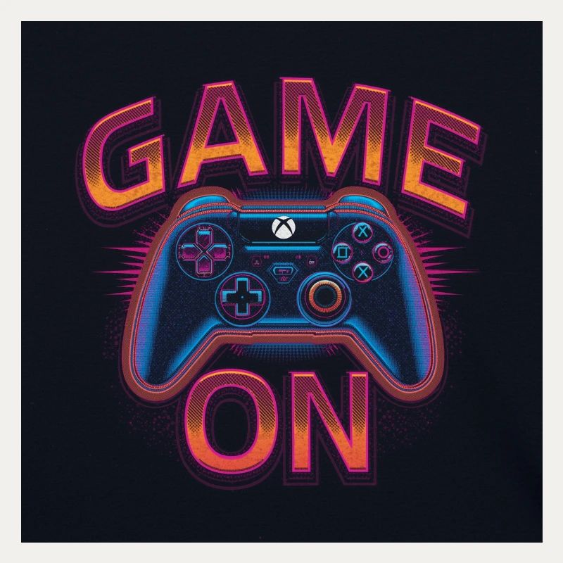 Leuchtender Gaming-Controller mit Neon-Design
