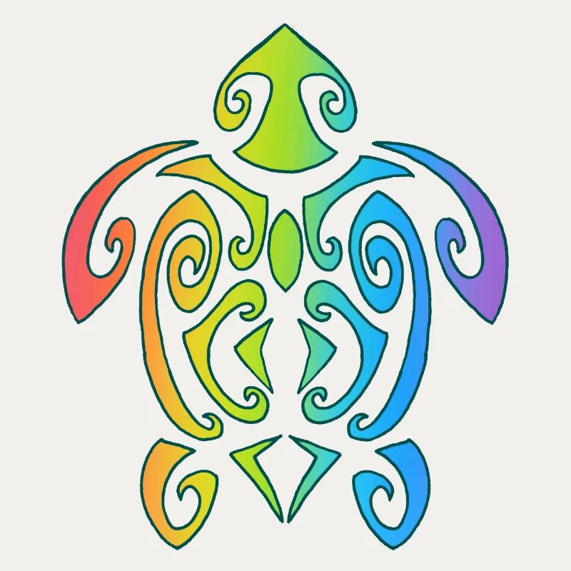 Rainbow Polynesian Turtle