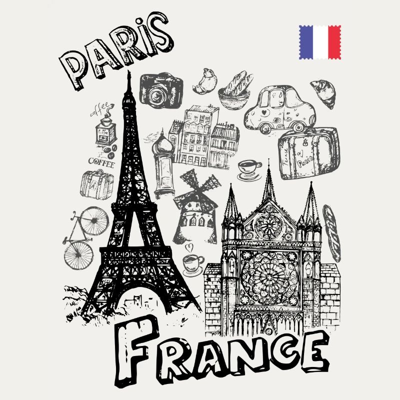 Pariser Doodle-Lebens-Skizze