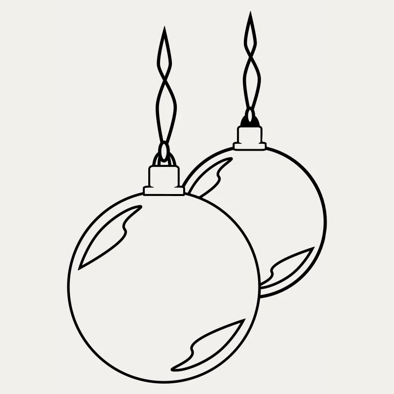 zwei Weihnachtskugeln