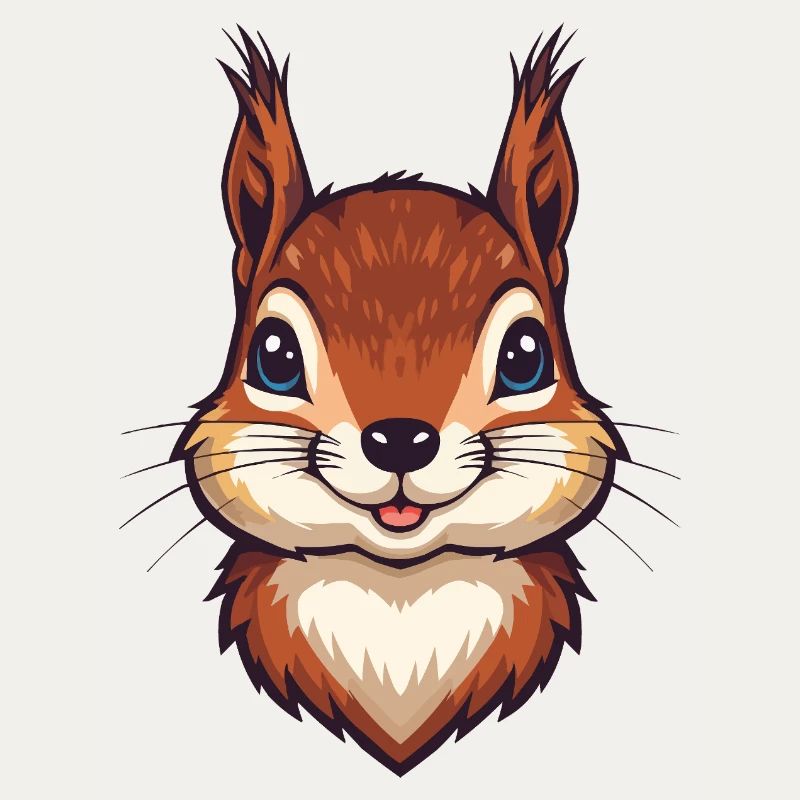Süßer Eichhörnchen Kopf