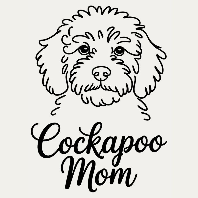 Cockapoo Mom - Cute Minimalist Dog Lover Gift