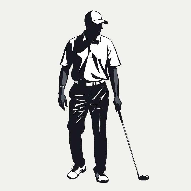 Golfer - Cooles Silhouette Logo