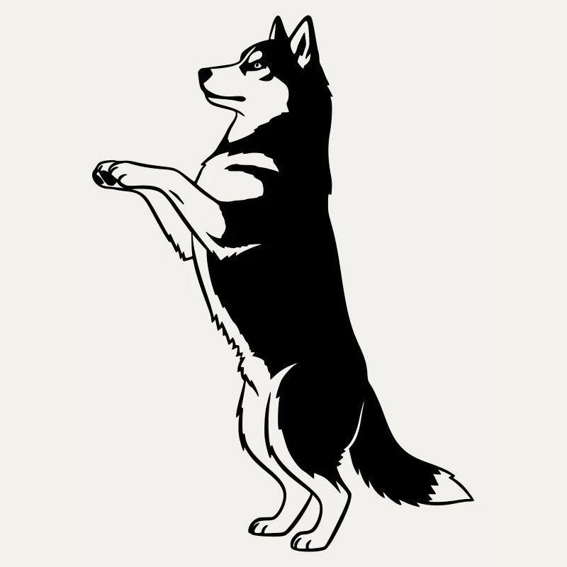 Standing Dog Silhouette Vector