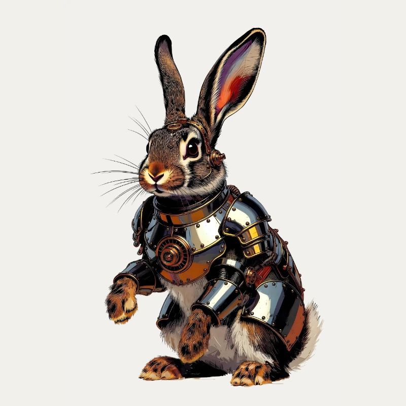 Armoured Rabbit Steampunk Hero