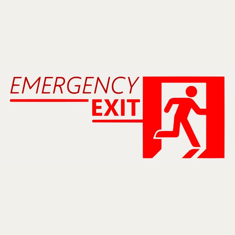Emergency EXIT Classic Red
