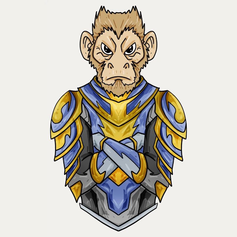Knight Monkey with Armor Crusader
