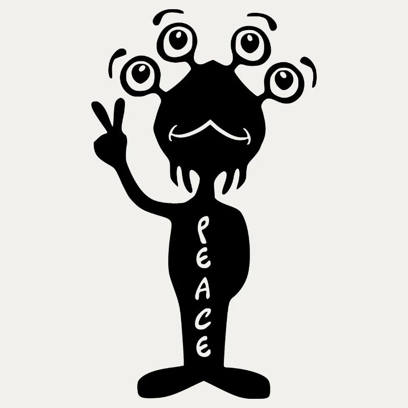  Peace Alien - Schwarz