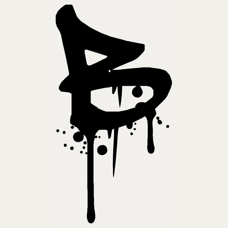 Graffiti B gouttes aspersion de sang Farbklex