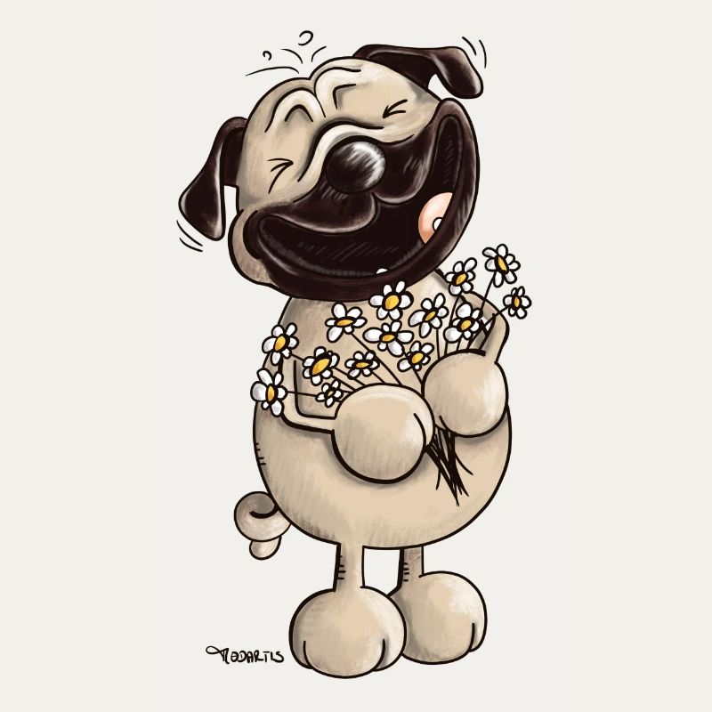Süßer Mops - Möpse - Mopsfideler Mops - Geschenk