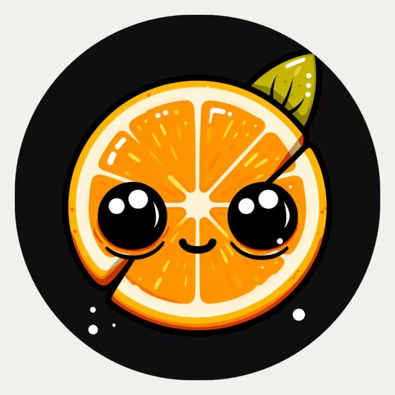 Orange avec le visage et les grands yeux