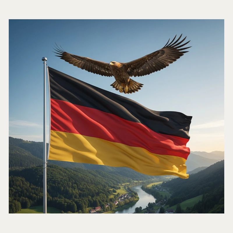 Eagle above the German flag