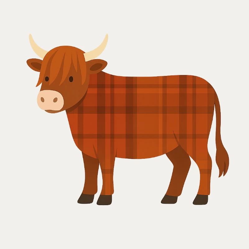 Warme Tartan-Kuh
