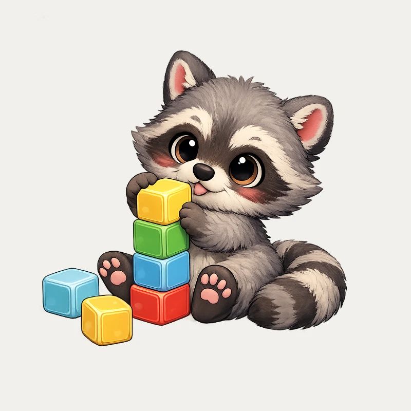 Bébé Oskar avec des blocs de construction