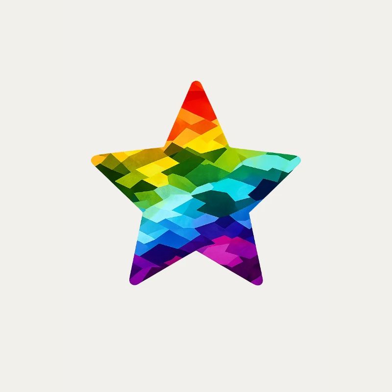 Rainbow Mosaic Star