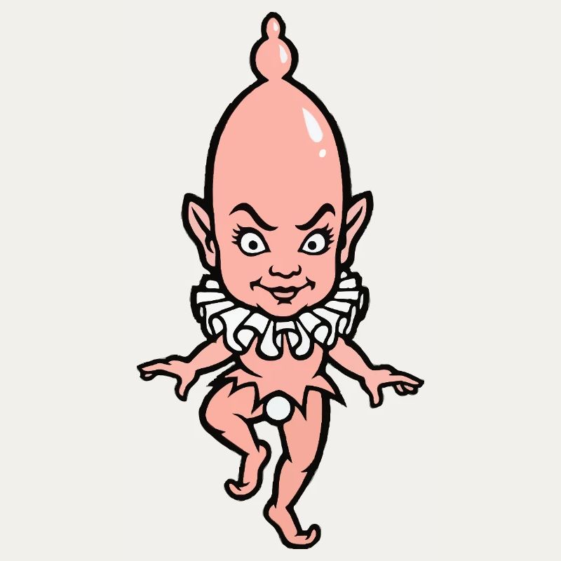 Bébé Diable mignon avec collier