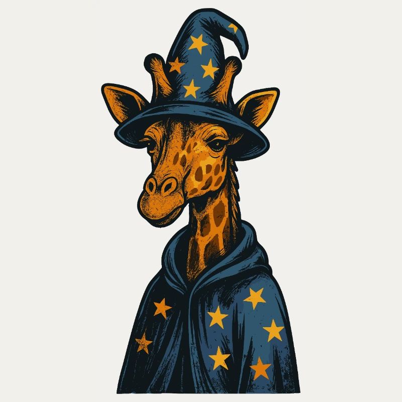 Wizard Giraffe Magic Art