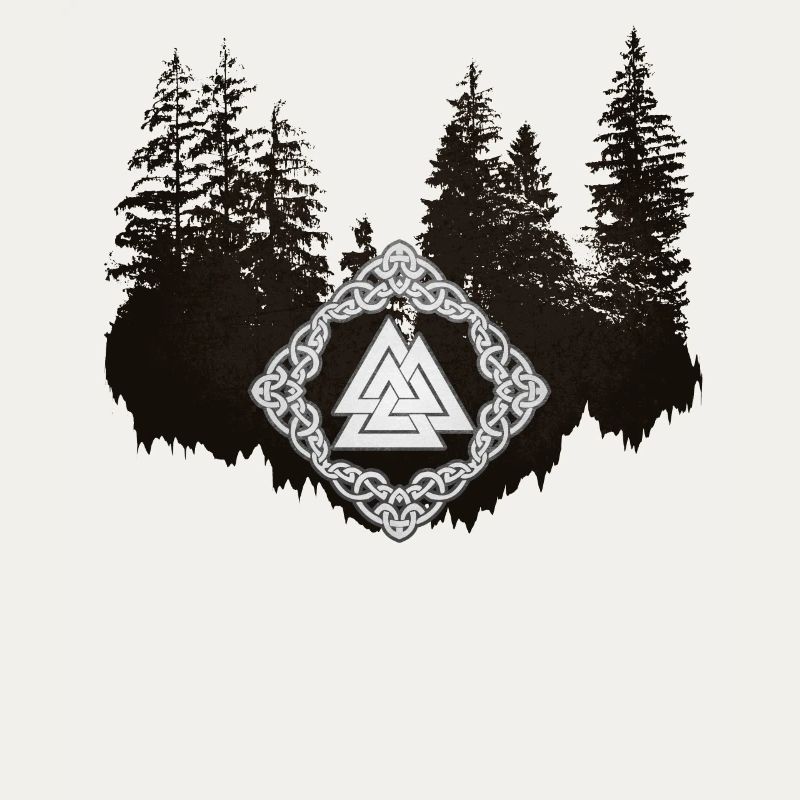 Valknut Wikinger Germanen Knoten Wald Bäume