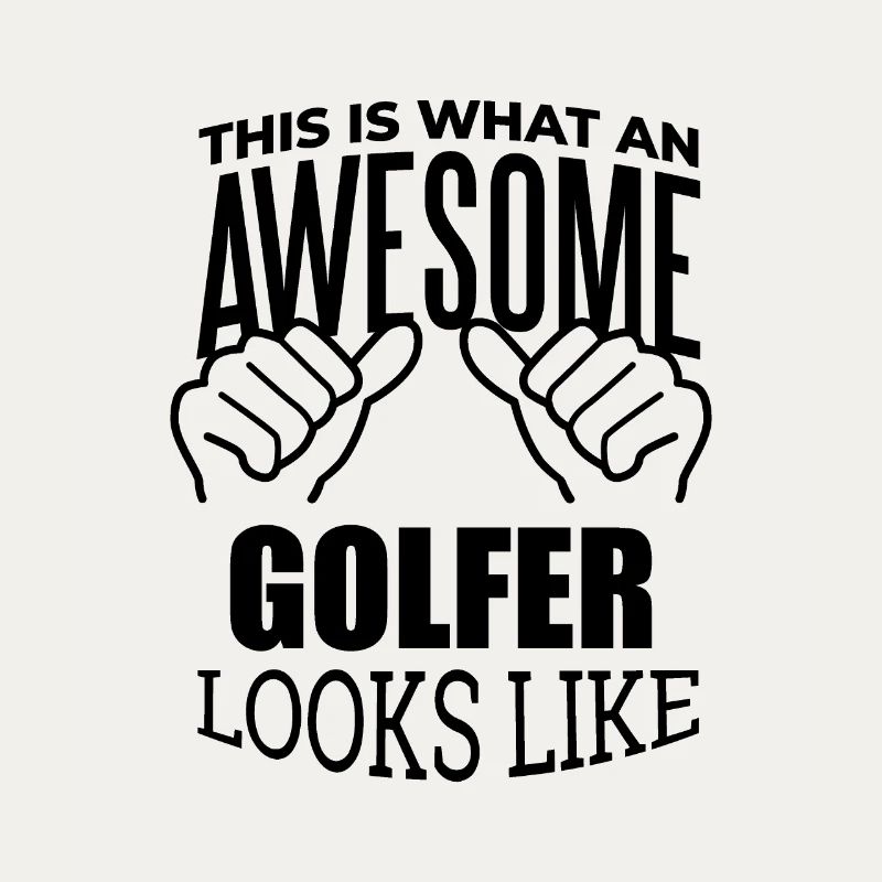 Golf spielend