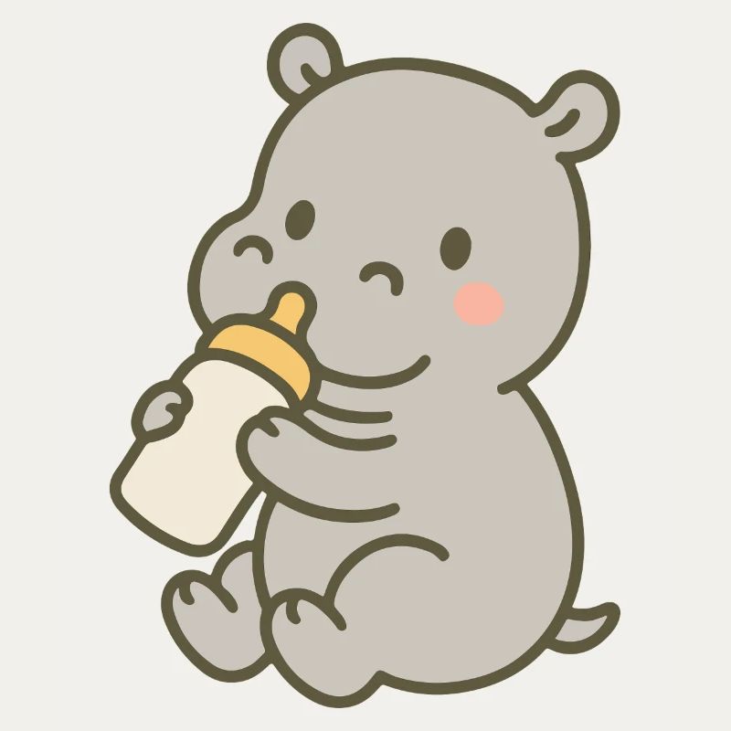 Flusspferdchen mit Fläschchen