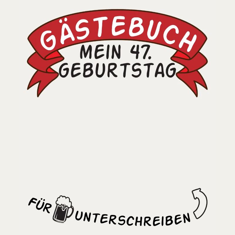 Gästebuch Mein 47. Geburtstag Geschenkidee