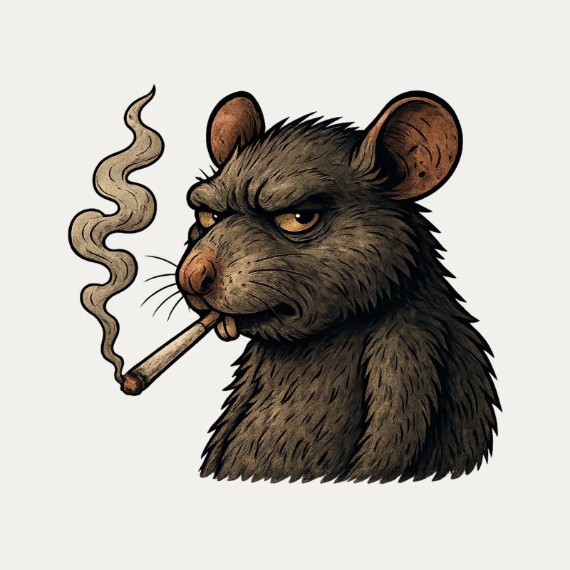 Rauchende Ratte