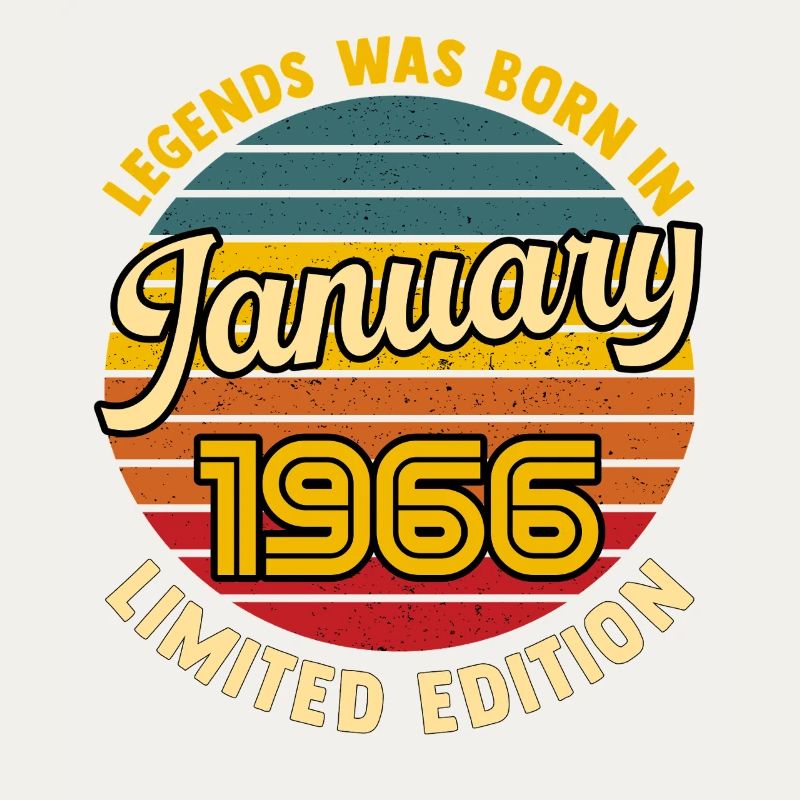 Legend: Geboren Januar 1966, 60. Geburtstag.