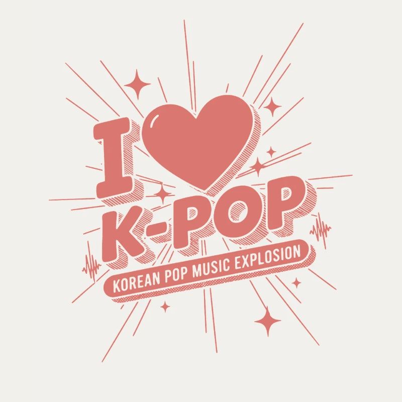 J’adore la K-Pop Pop Explosion de la musique pop coréenne Fans de Kpop