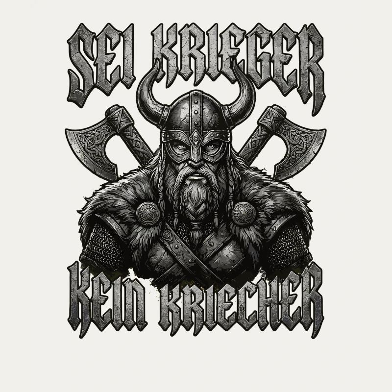 Sei Krieger kein Kriecher Wikinger Bart