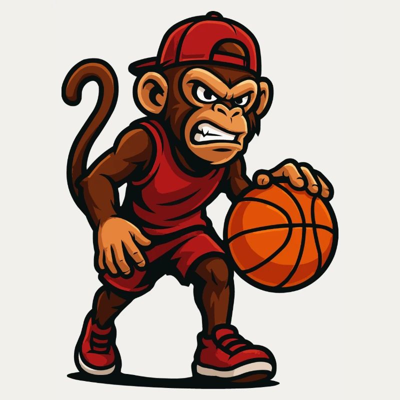 Monkey Comic Basketball