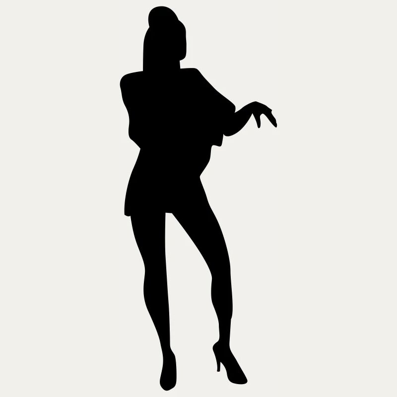 Conception de vecteur Singer and Dancer Silhouette