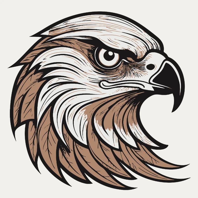Majestic Eagle Head Illustration