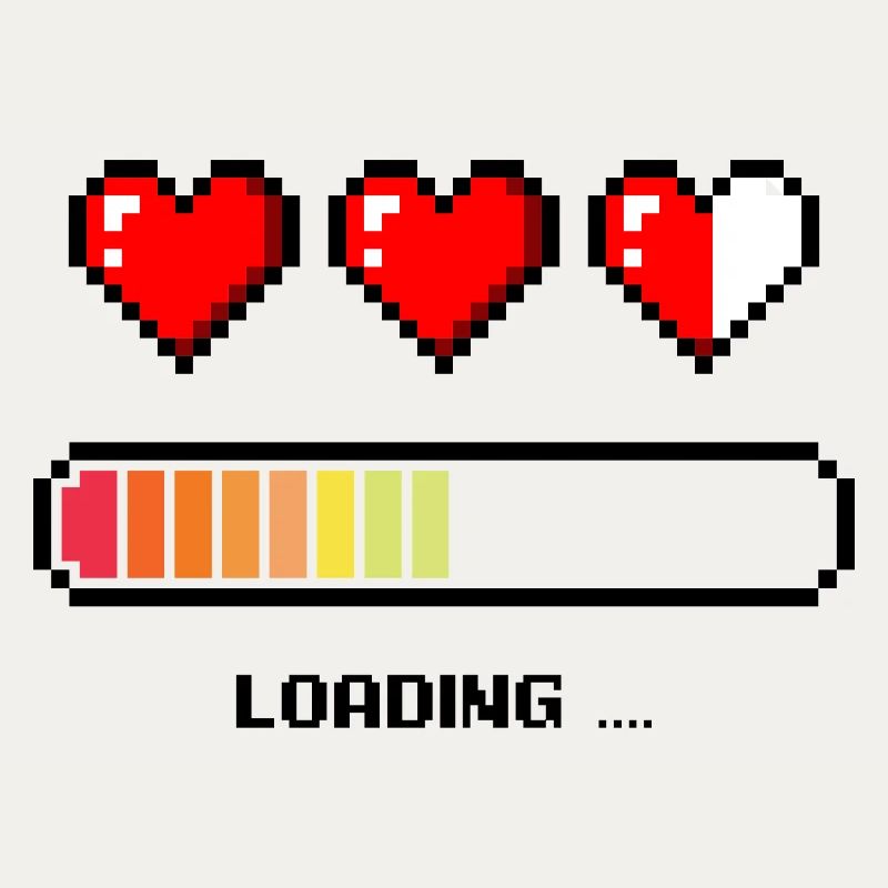 Palette de cœurs de pixels